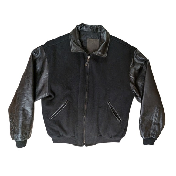 Golden Bear Lingenfelter 600+ BHP ZR-1 Corvette Wool Leather Jacket Mens M Black - Picture 5 of 9